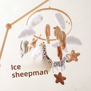 <span class=keywords><strong>Mobile</strong></span> musical éducatif nordique pour bébé, mignon, pour <span class=keywords><strong>la</strong></span> coordination œil-main, décoration suspendue, carillon éolien en feutre, <span class=keywords><strong>animaux</strong></span> <span class=keywords><strong>de</strong></span> <span class=keywords><strong>la</strong></span> forêt et nuages pour enfants - Product Image 4