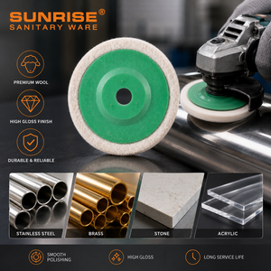 Disques de polissage en feutre de laine SUNRISE - Abrasifs pour le polissage/le lustrage du métal industriel, de l'aluminium, finition miroir - Durée de vie de 3 ans - Product Image 4