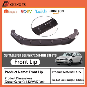 Spoiler avant monobloc noir brillant pour Volkswagen <span class=keywords><strong>Golf</strong></span> MK7 MK7.<span class=keywords><strong>5</strong></span> GTI R-Line <span class=keywords><strong>GTD</strong></span> 2013-2020, le plus vendu. - Product Image 2