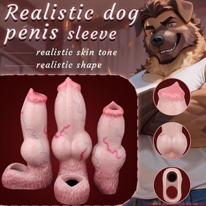 FAAK Funda de silicona para pene con nudo color piel, extensor de pene, anillo para pene, realzador sexual para hombres - Product Image 5