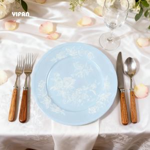 Vajilla de Cerámica de Alta Gama con Flores Azules, Ecológica, Delicada, Apta para Microondas y Lavavajillas - Product Image 3