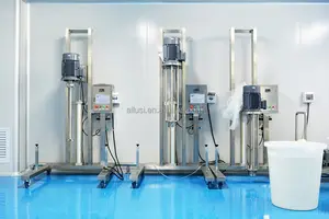 Gmp Standaard Shampoo Wasmiddel Industriële Mixer Rvs Pneumatische Lifting Dispergeerinrichting Homogenizer Machine