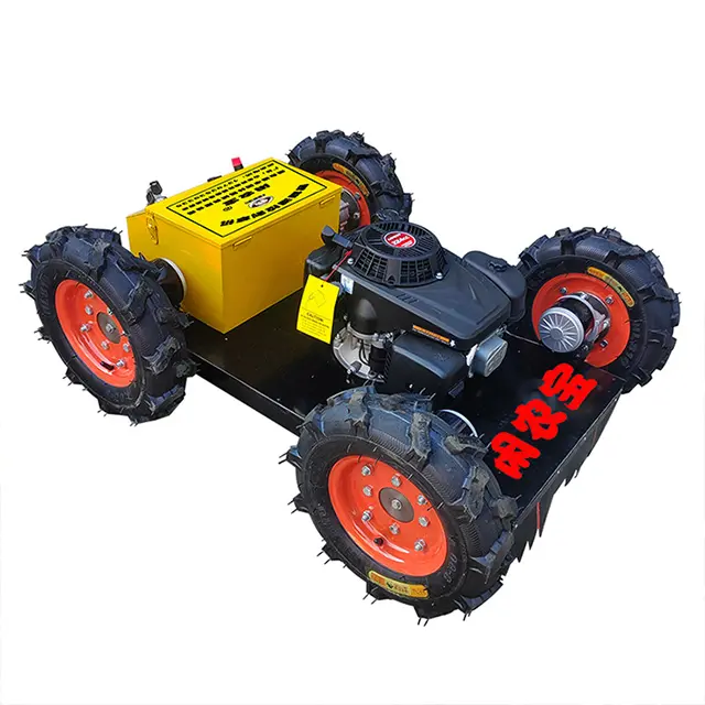 芝刈り機4WDグラストリマーラジコン4輪ガソリンパワーロボット芝刈り機工場販売