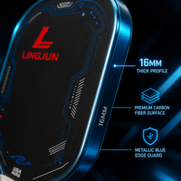 Pala de Pickleball Profesional T700 con Núcleo de Panal de Abeja de 16 mm de Grosor, Superficie de Fricción con Textura Micro Esmerilada, Fibra de Carbono Cruda con Recubrimiento UV