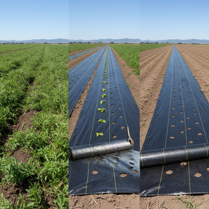 Rollo de acolchado ecológico de HDPE suave para invernadero, protección de plantas agrícolas y de jardinería, cubierta de suelo de 20/30 micras, moldeado por soplado, compostable - Product Image 1