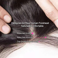 Vente en gros de cheveux brésiliens de haute qualité, closure frontale en dentelle 13x4, 100% cheveux humains vierges, pré-épilée, avec dentelle à ligne de cheveux naturelle
