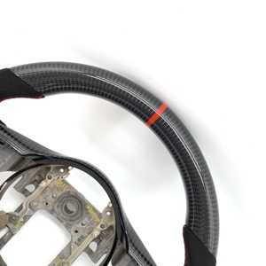 พวงมาลัยคาร์บอนไฟเบอร์<span class=keywords><strong>ราคา</strong></span>ประหยัดคุณภาพเยี่ยมสำหรับมิตซูบิชิ อีโว เอ็กซ์ - Product Image 3