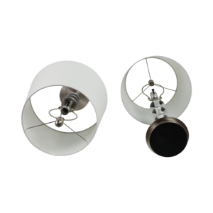Lampade da Tavolo Moderne con Base a Sfera in Vetro e Paralumi Decorativi in Tessuto per Camera da Letto e Soggiorno - Product Image 6