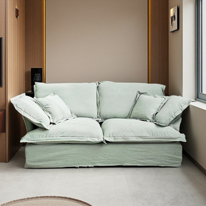 Sofá de tamaño pequeño <span class=keywords><strong>para</strong></span> sala de estar, asiento individual, dormitorio Simple, sofá de tela <span class=keywords><strong>para</strong></span> apartamento, nórdico, espacioso, perezoso, puede acostarse - Product Image 5