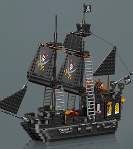 Khuôn Vua 10195 Quà Tặng Sáng Tạo Cho Trẻ Em Cướp Biển Tàu Xây Dựng Khối Moc Gạch Tàu Màu Đỏ Mô Hình Bộ Dụng Cụ Để Xây Dựng Giáo Dục Đồ Chơi - Product Image 3