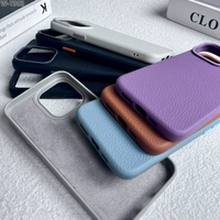 Coque de téléphone portable en cuir TPU grain de litchi au design personnalisé pour iPhone 16/15 Pro Max et pour Samsung