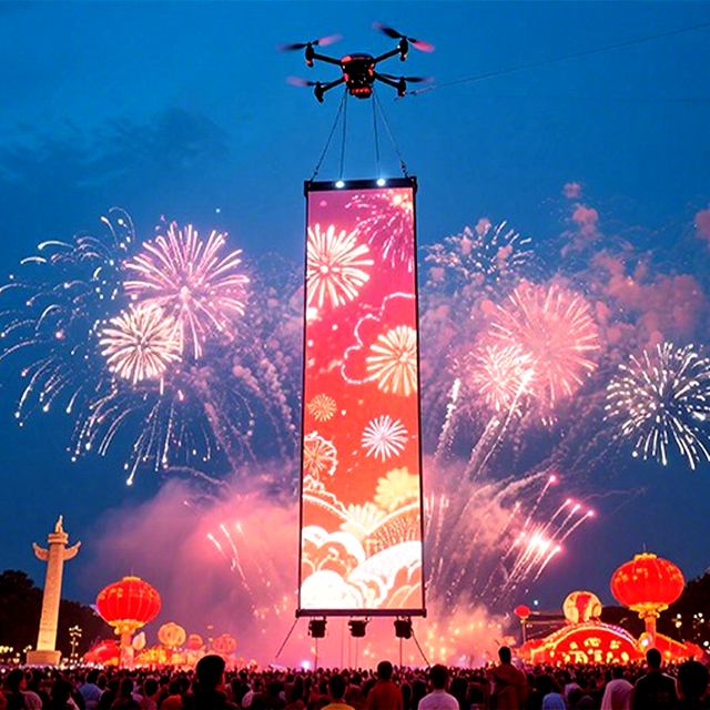High Definition P15/P20/P25 Waterproof IP65 Flying LED Display with Drone Portable Screen for Outdoor Events and Advertising