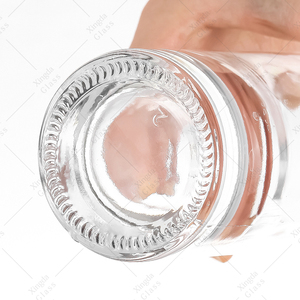 Botella de licor de cristal redonda transparente personalizable al por mayor 100ml 500ml 750ml Gin <span class=keywords><strong>Vodka</strong></span> y Tequila sellado de corcho - Product Image 3
