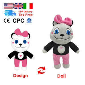 Özel Logo peluş tavşan tavşan oyuncak yumuşak doldurulmuş hayvan PP dolum tasarımı ile kendi altın üreticisi - Product Image 3