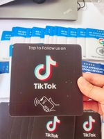 Plaque de comptoir TikTok RFID étanche et réutilisable, préprogrammée, en acrylique PVC 216, format personnalisé, pour affichage de cartes de visite et services