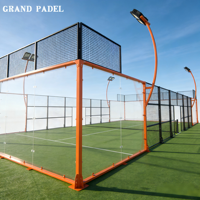 Cancha de Pádel Panorámica de Acero Duradero para Competición Deportiva, de Baja Precio y Buena Calidad, Directo de Fábrica B2B
