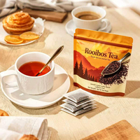 Thé Rooibos Premium d'Afrique du Sud, de qualité OEM, saveur douce et noisette, feuilles rouges fermentées, riches en antioxydants, sans caféine