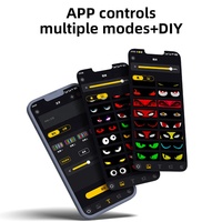 Autocollant lumineux LED pour voiture Kingshowstar, yeux de démon, RGB, contrôle par application, bande lumineuse active au son, pour camion, SUV, décoration automobile