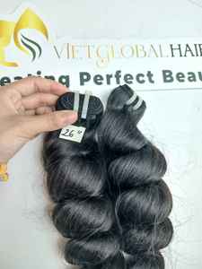 Extensiones de Cabello Humano Vietnamita Virgen de Alta Calidad, Doble Trama, Ondulado Suelto, Textura Natural Suave y Sedosa, Sin Enredos - Product Image 2