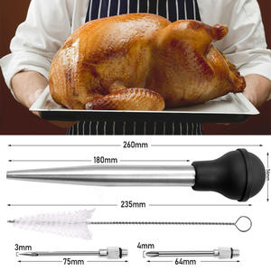 Aiguilles de seringue à graisser la viande DD1010 en gros avec pompe d'aspiration et brosse de nettoyage pour cuisine, en acier inoxydable - Product Image 4