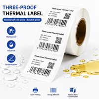 Papier thermique autocollant triple protection 60x40 100x100, étanche, inscriptible, adhésif puissant, pour impression alimentaire promotionnelle