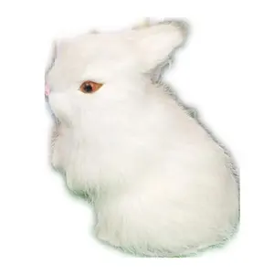 real sheepskin fur plush rabbit toy