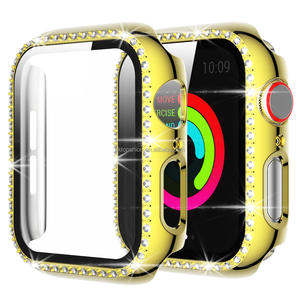 Bling étui pour <span class=keywords><strong>Apple</strong></span> <span class=keywords><strong>Watch</strong></span> série 10 9 8 <span class=keywords><strong>7</strong></span> protecteur d'écran 46mm 42mm paillettes diamant strass pare-chocs verre visage couverture <span class=keywords><strong>45</strong></span> <span class=keywords><strong>mm</strong></span> - Product Image 3