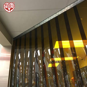 Tiras industriales soldadas marrones, duraderas <span class=keywords><strong>para</strong></span> cortina de partición de soldadura de alto tráfico, cortina de puerta de tira de plástico antifuego - Product Image 4