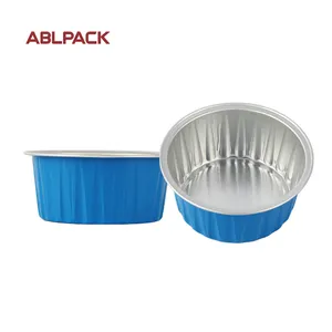 ABLPACK gaya baru kemasan makanan Foil cangkir kue piring pesta sekali pakai aluminium tebal piring aluminium Foil wadah