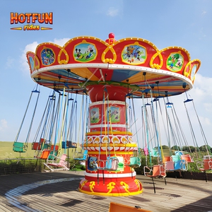 Manège à chaises volantes Hotfun certifié CE, 36 places, avec tête oscillante, pour parc d'attractions, sensations fortes, tours extrêmes, à vendre - Product Image 1