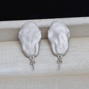 S925 <b>Silver</b> Baroque <b>Earrings</b> with Female Jade Embryo Hair 9-17 Deformed Beads <b>Pearl</b> Jewelry DIY Accessories-4116 - Product Image 2