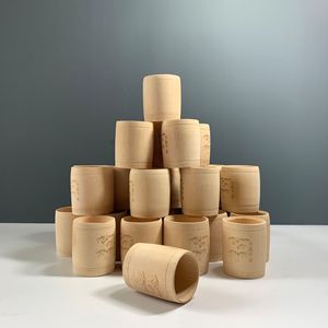 Bamboo Cups Handmade Natural Bamboo Tea Wine <b>Mugs</b> Souvenir Craft Gift Set Custom Made Size - Product Image 2