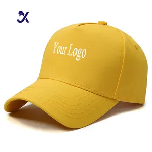 JX闪光销售来样定做高品质5面板3D粉扑刺绣标志棉戈拉斯卡车司机帽子帽