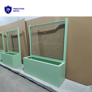 屋外装飾 カスタムメイド 大型 長方形 ガーデン フラワーボックス ポット スクリーン コンクリートブロック壁 アルミプランター - Product Image 4