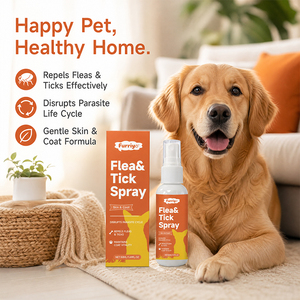 Spray <span class=keywords><strong>anti</strong></span>-<span class=keywords><strong>puces</strong></span> et tiques pour animaux de compagnie, <span class=keywords><strong>naturel</strong></span>, non parfumé, nettoyage doux, peau confortable pour chiens et <span class=keywords><strong>chats</strong></span>, utilisation toute saison - Product Image 1