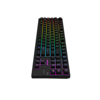 Aikun Keyboard Keyboard Gaming berkabel, 3 lampu latar warna, 90 tombol karet sunyi, penyesuaian Volume, Multi tombol anti-ghosting