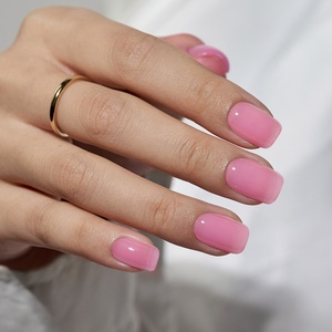 BTArtbox High Quality Custom Soft Gel Handmade Fake <b>Nails</b> <b>Set</b> With Glue Wholesale Short Square Solid Color Press on <b>Nails</b> En Gel - Product Image 2