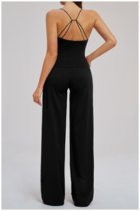 Ensemble de sport respirant uni pour femme, 6 pièces, avec pantalon large et dos élégant, idéal pour les loisirs, l'extérieur, l'équitation, la course et le yoga - Product Image 6