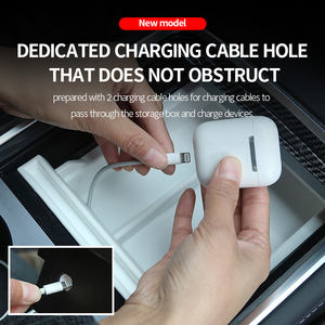 <span class=keywords><strong>2022</strong></span> modèle 3 accessoires automobiles 3 pièces floqué ABS Console centrale de voiture organisateur plateau boîte de rangement pour <span class=keywords><strong>Tesla</strong></span> modèle 3 - Product Image 5