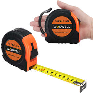 Cinta métrica autorretráctil de acero al carbono, cinta métrica de tapeline impresa con logotipo personalizado, medidas métricas de varias longitudes - Product Image 1