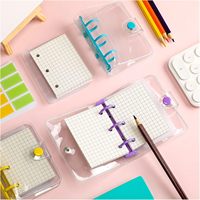 Custom Clear Soft PVC 3-Ring Binder Notebook Transparenter Mini Organizer mit Spiral Style A6 Budget Planner Umschlag