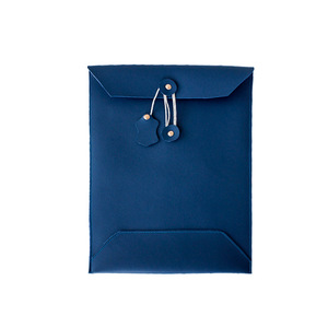 <b>A4</b> vertical document bag with rope binding, PU leather exam paper bag, storage bag, briefcase, <b>file</b> folder, customizable. - Product Image 1