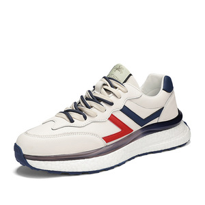 Coppia scarpe da uomo vera pelle leggera suola morbida vera Popcorn scarpe Casual in pelle moda tutto-fiammifero papà Sneaks scarpe da donna - Product Image 1