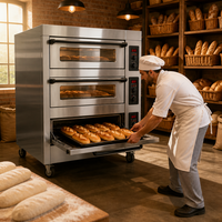 Four à pizza à convection commercial pour restaurant, cuisine, pain, acier inoxydable, économie d'énergie, vente en gros, contrôle par minuterie