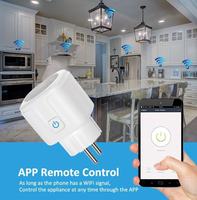 Prise intelligente Tuya 16A 20A, adaptateur UE, automatisation domestique, équipement électrique, plastique, compatible WiFi, Google