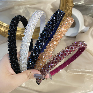 Accesorios para el cabello estilo coreano, diademas de cristal de moda entre las celebridades, pinzas para el cabello coreanas, diademas anchas con pedrería. - Product Image 3