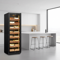 Humidor Électrique en Bois de Cèdre avec Capacité de 420L, Contrôle par Application, pour Stockage Domestique