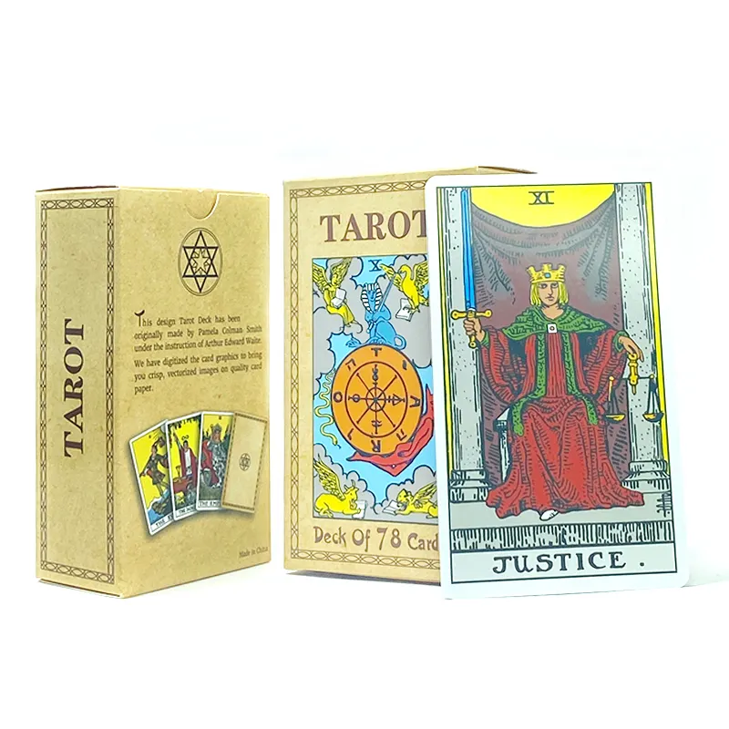 Напечатанный с завода Логотип, набор классических карт Таро высокого качества, печать, Подлинная бумага для всадника, Карта Таро
