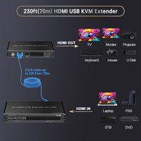 Extenseur KVM HDMI 2.1 8K 70m 230ft sur Cat6a Cat7 avec USB 2.0 RS232 PoE 8K60 4K120 HDR HDCP2.3