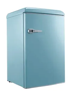 Dik soğutucu tek kapı Mini manuel don Retro buzdolabı